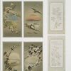 Birthday, Christmas, Easter and New Year cards depicting winter, beach and spring landscapes, as well as birds, shells, flowers, trees and butterflies.