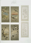 Birthday, Christmas, Easter and New Year cards depicting winter, beach and spring landscapes, as well as birds, shells, flowers, trees and butterflies.