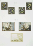 Christmas and New Year cards depicting flowers, plants, children, stars and moons.