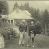 Hugh Walpole (right, with a newspaper) and Carl Van Vechten, at H. Walpole's residence "Brackenburn"