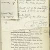 The word of the Sea. (Page with two holograph attachments, where part of the bottom one overlaps the upper attachment.)