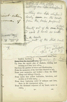 The word of the Sea. (Page with two holograph attachments, where part of the bottom one overlaps the upper attachment.)