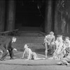 Max Reinhardt directing Wladimir Sokoloff (Puck). At right Lili Darvas as Titania and at her left Alexander Moissi as Oberon, King of Fairies.