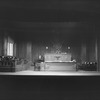 Court Room of the Supreme Court (Act II, Scene 2). Set designed by Cirker & Robbins for "Gods of lightning" by Maxwell Anderson & Harold Hickerson. NYC: Little Theatre, 1928.