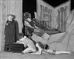 George Gaul as Faust (standing), Dudley Digges (Mephistopheles) et al. in the Theatre Guild's production of "Faust", 1928.