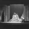 Douglas Montgomery as Valentine, right stage, hand uprised, with others in the Theatre Guild's production of "Faust". NYC: 1928. Dancers: members of the Von Grona School of Dance, New York.