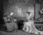 Edna Gray & Katharine Cornell in Age of Innocence (1929). Set by Cleon Throckmorton. Miss Gray's costume by Helene Pons Studio and Miss Cornell's gown by Worth (Paris)