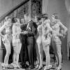 Lee Tracy (Roy Lane) & chorines in 'Broadway' NYC: Broadhurst Theatre, 1926.