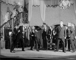 Scene from 'Broadway' NYC: Broadhurst Theatre, 1926, with Lee Tracy, Millard Mitchell, Robert Gleckler, et al.
