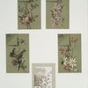 Valentines and birthday cards depicting flowers.