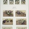 Easter and birthday cards depicting birds and flowers, with landscapes.