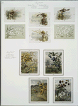 Valentines, birthday, Christmas, and New Year cards depicting musical notation, flowers, berries, and children.