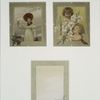 Easter and Christmas cards depicting young girls, flowers, holly, and butterflies.