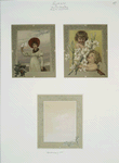 Easter and Christmas cards depicting young girls, flowers, holly, and butterflies.
