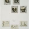 Easter cards depicting landscapes; Christmas cards depicting elves,  with owl, tree branches, and a pumpkin.