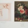 Birthday and Valentine cards depicting bird on branch of holly, and 'Roses by Rivoire'.