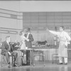 L to R: Joseph Kilgour (Bezchyba) seated, Miriam Hopkins (Susi Pesta), Morris Carnovsky (Andrejs) & Eliot Cabot (Alik).