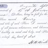 Slave auction receipt ... received of G.A. Johnson ....]