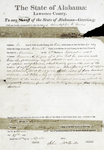 Suit in Lawrence County, Alabama, to recover the following slaves; a twenty-year-old  woman, a four year old  girl and an one year old  boy.