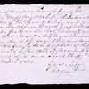 Affidavit by Bennett Campbell and Maku Cato(?) swearing that the woman, Priscilla, is the same person that was manumitted by John Campbell in 1830