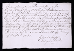 Affidavit by Bennett Campbell and Maku Cato(?) swearing that the woman, Priscilla, is the same person that was manumitted by John Campbell in 1830
