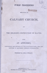 Public proceedings relating to Calvary church