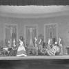 L to R: Charles Waldron (Edward Moulton-Barrett), Joyce Carey (Arabel Moulton-Barrett) seated, Margaret Barker (Henrietta Moulton-Barrett)& Katharine Cornell (Elizabeth Barrett Multon-Barrett) on couch.