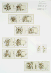 Calendars, birthday and Valentine cards depicting a girl performing various seasonal outdoor activities for each month