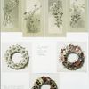 Christmas, New Year and Easter cards depicting flowers and flower wreaths.