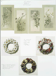 Christmas, New Year and Easter cards depicting flowers and flower wreaths.