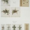 Christmas and Easter cards depicting flowers, foliage, decorative ornamentation, stars and crosses.