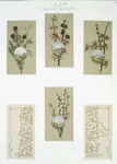 Birthday and Easter cards depicting foliage, flowers, landscapes, birds, a squirrel, an owl and decorative ornamentation.