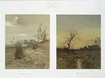 Two prints entitled 'October' and 'November'