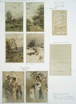 Christmas and New Year cards depicting rural landscapes; mothers with daughters, an angel.