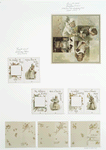 Christmas cards, a pocket calendar, and Valentines depicting young boys and girls, flowers, leaves, and birds.