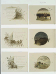 Landscape prints with poem, 'Here I come creeping, creeping everywhere'