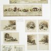Calendar for 1888 depicting flowers; cards depicting snowy winter scenes; Easter cards depicting flowers.