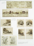 Calendar for 1888 depicting flowers; cards depicting snowy winter scenes; Easter cards depicting flowers.