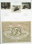 Christmas cards depicting owls, foxes, rabbits, and squirrels in the snow, child in bed; Prang's Standard Stationery : German Antique Parchment.
