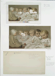 Proofs of Prang's prize babies and the flyleaf from the book with notations.