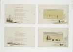Golden sunsets: cards with poems by Longfellow; depicting sailboats, rowboats, sunsets, birds, a lighthouse, ocean and coastline.