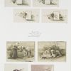 Birthday and Easter cards depicting flowers, butterflies, girls and lambs.