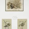 A Louisa May Alcott calendar with the words 'Louise Alcott the children's friend.' Depicting a woman reading 'Little Women' to a large group of children. Valentine and birthday cards depicting flowers and landscapes.