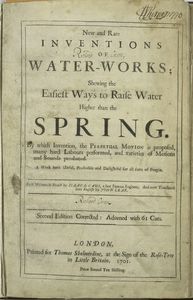 New and rare inventions of water-works