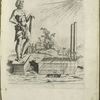 Plate XXIII. To make an admirable engine, which is being placed at the foot of a statue, shall send forth a sound when the sun shines upon it, so as it shall seem that the statue makes the said sound.