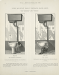 Patent back-outlet wash-out ventilating water closets, The Inodoro and Purita. Plates 73-D and 74-D.