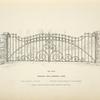 Wrought iron driveway gates. [Plate 305-N].