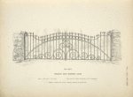 Wrought iron driveway gates. [Plate 305-N].
