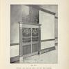 Wrought iron elevator grille and cast iron pilasters. [Plate 321-N].