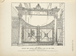 Wrought iron archway withdriveway gates and side panels. [Plate 323-N].